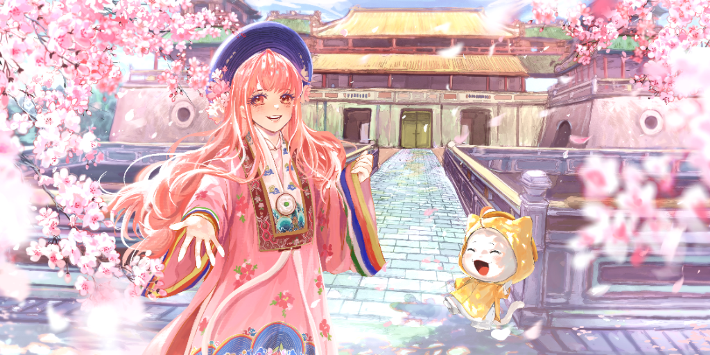 Nikki mặc áo dài